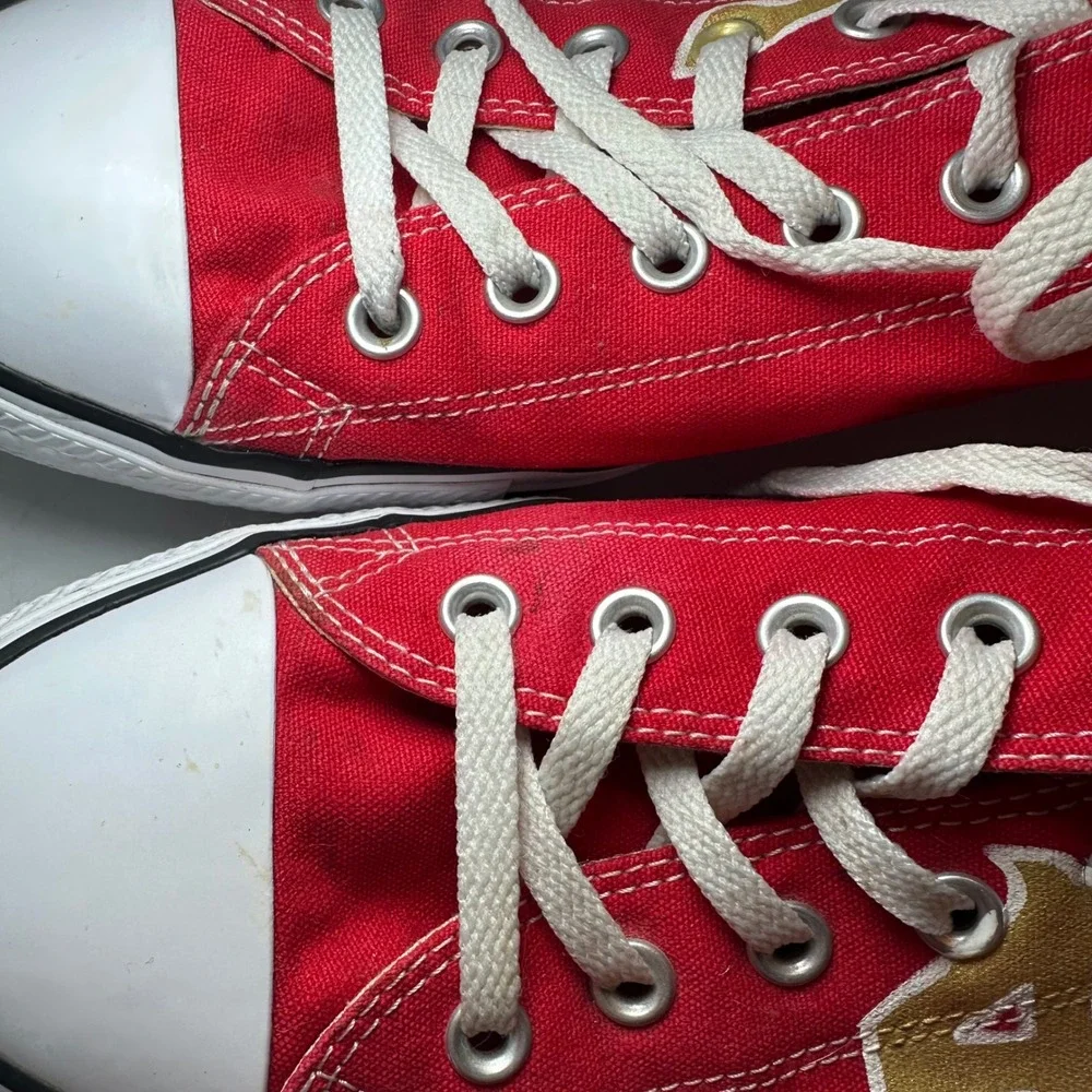 Converse Chuck Taylor All Star Low Top San Francisco 49ers Custom Red Mens Shoes - Picture 12 of 16